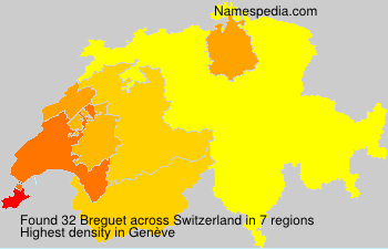 Surname Breguet in Switzerland Surname Breguet in Switzerland