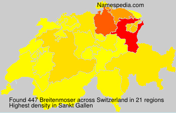 Surname Breitenmoser in Switzerland Surname Breitenmoser in Switzerland