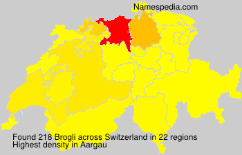 Surname Brogli in Switzerland Surname Brogli in Switzerland