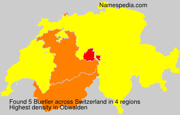 Surname Buetler in Switzerland Surname Buetler in Switzerland