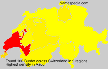 Surname Burdet in Switzerland Surname Burdet in Switzerland
