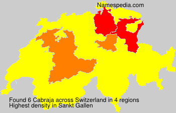 Surname Cabraja in Switzerland Surname Cabraja in Switzerland
