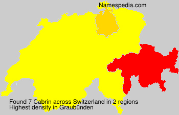 Surname Cabrin in Switzerland Surname Cabrin in Switzerland