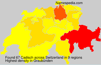 Surname Cadisch in Switzerland Surname Cadisch in Switzerland
