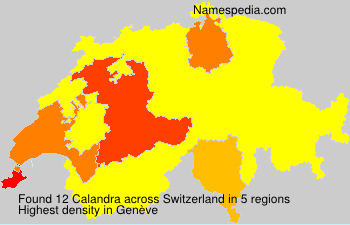 Surname Calandra in Switzerland Surname Calandra in Switzerland