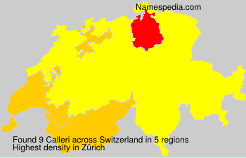 Surname Calleri in Switzerland