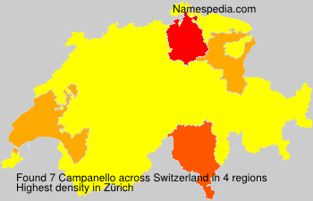 Surname Campanello in Switzerland