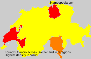 Surname Cancio in Switzerland Surname Cancio in Switzerland