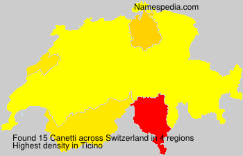 Surname Canetti in Switzerland