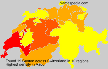 Surname Canton in Switzerland Surname Canton in Switzerland