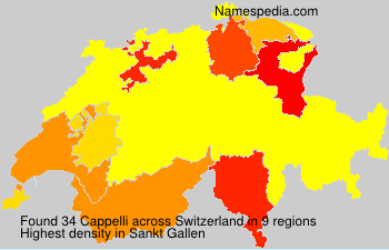 Surname Cappelli in Switzerland Surname Cappelli in Switzerland