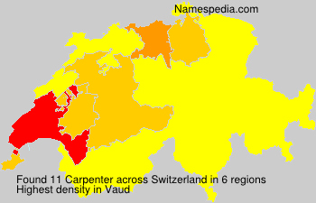 Surname Carpenter in Switzerland Surname Carpenter in Switzerland