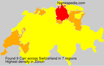 Surname Carr in Switzerland Surname Carr in Switzerland