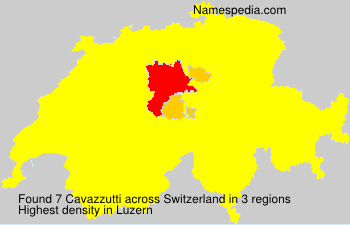 Surname Cavazzutti in Switzerland Surname Cavazzutti in Switzerland