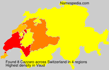 Surname Cazzaro in Switzerland Surname Cazzaro in Switzerland
