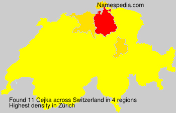 Surname Cejka in Switzerland Surname Cejka in Switzerland