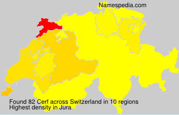 Surname Cerf in Switzerland Surname Cerf in Switzerland