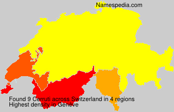 Surname Cerruti in Switzerland Surname Cerruti in Switzerland
