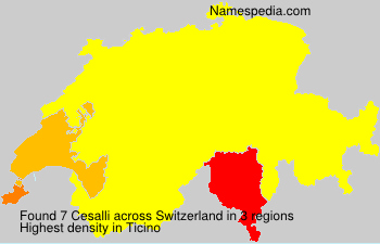 Surname Cesalli in Switzerland Surname Cesalli in Switzerland