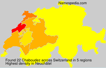 Surname Chaboudez in Switzerland Surname Chaboudez in Switzerland