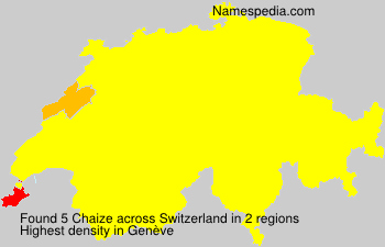 Surname Chaize in Switzerland Surname Chaize in Switzerland