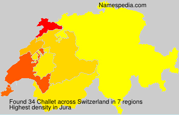 Surname Challet in Switzerland Surname Challet in Switzerland