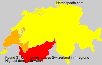 Surname Chambovey in Switzerland Surname Chambovey in Switzerland