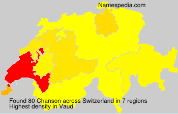 Surname Chanson in Switzerland Surname Chanson in Switzerland