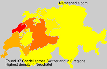 Surname Chedel in Switzerland Surname Chedel in Switzerland