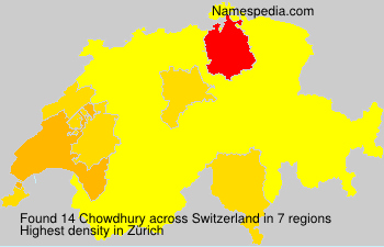 Surname Chowdhury in Switzerland Surname Chowdhury in Switzerland