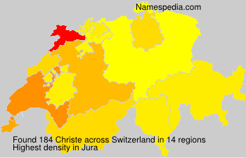 Surname Christe in Switzerland Surname Christe in Switzerland