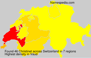 Surname Christinet in Switzerland Surname Christinet in Switzerland