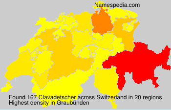 Surname Clavadetscher in Switzerland Surname Clavadetscher in Switzerland