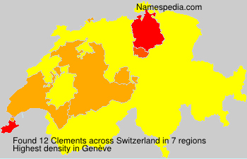Surname Clements in Switzerland Surname Clements in Switzerland