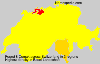 Surname Comak in Switzerland Surname Comak in Switzerland