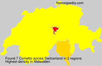 Surname Cometto in Switzerland Surname Cometto in Switzerland