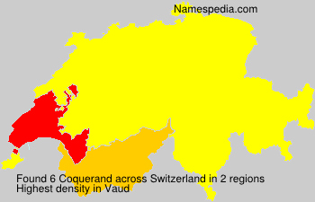 Surname Coquerand in Switzerland Surname Coquerand in Switzerland