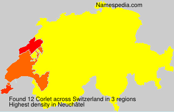 Surname Corlet in Switzerland Surname Corlet in Switzerland
