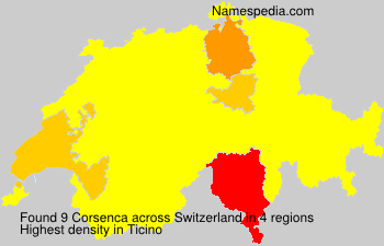 Surname Corsenca in Switzerland Surname Corsenca in Switzerland