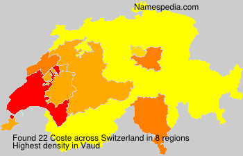 Surname Coste in Switzerland Surname Coste in Switzerland