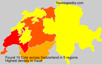 Surname Cote in Switzerland Surname Cote in Switzerland