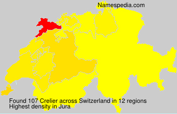 Surname Crelier in Switzerland Surname Crelier in Switzerland