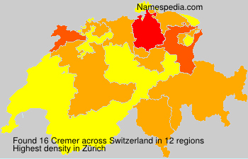 Surname Cremer in Switzerland Surname Cremer in Switzerland