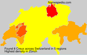 Surname Creux in Switzerland Surname Creux in Switzerland