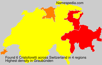 Surname Cristoforetti in Switzerland Surname Cristoforetti in Switzerland