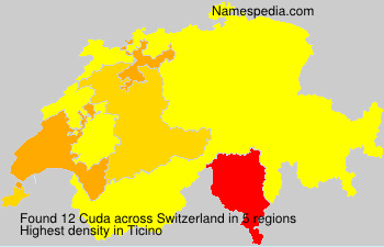 Surname Cuda in Switzerland Surname Cuda in Switzerland
