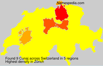 Surname Cunaj in Switzerland Surname Cunaj in Switzerland