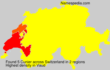 Surname Cunier in Switzerland Surname Cunier in Switzerland