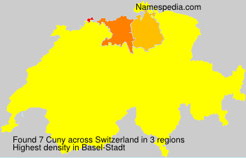 Surname Cuny in Switzerland Surname Cuny in Switzerland