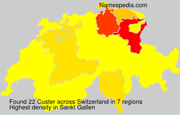 Surname Custer in Switzerland Surname Custer in Switzerland